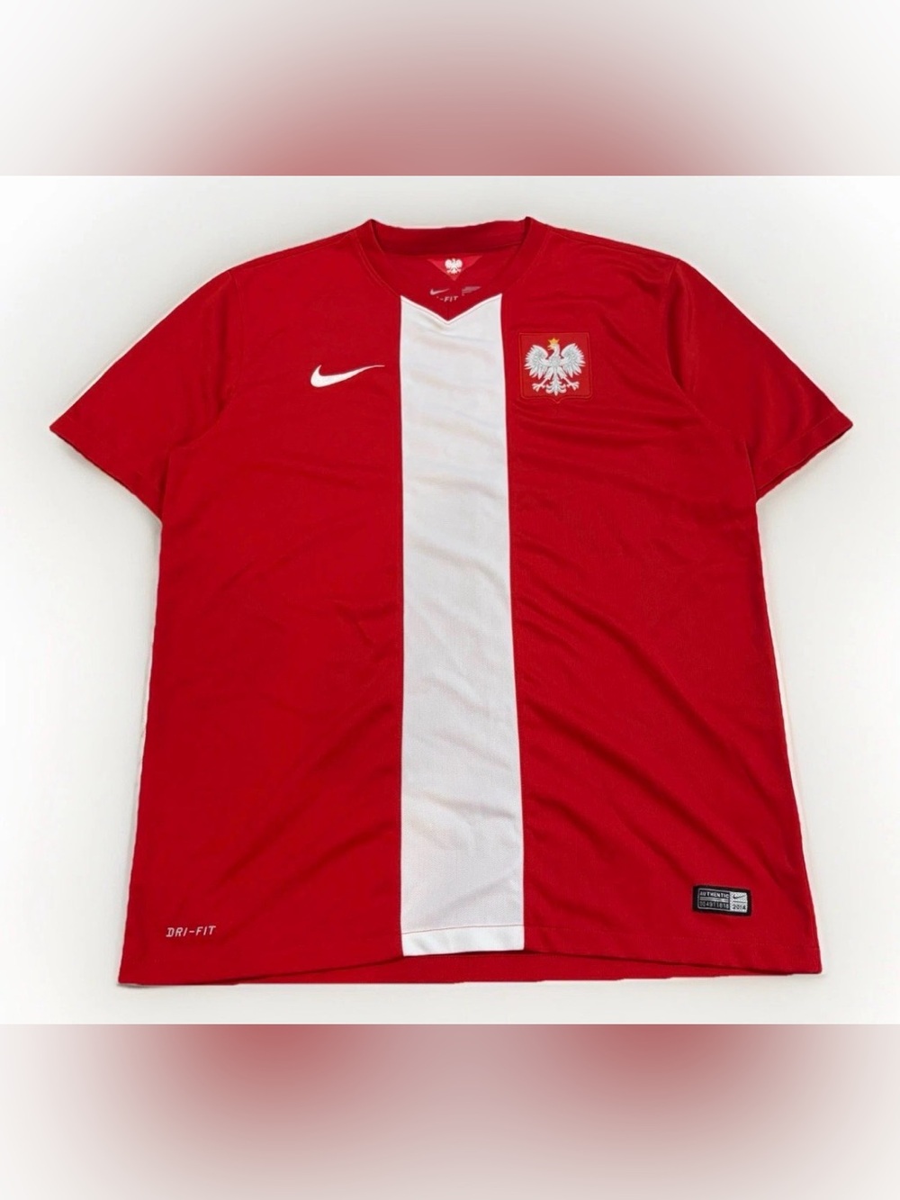 Nike Poland National Team Soccer Jersey 2014 Dri-Fit Size Large FIFA World Cup